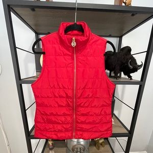 NWT: Michael Kors Crimson Red Puffer Vest Sz. S